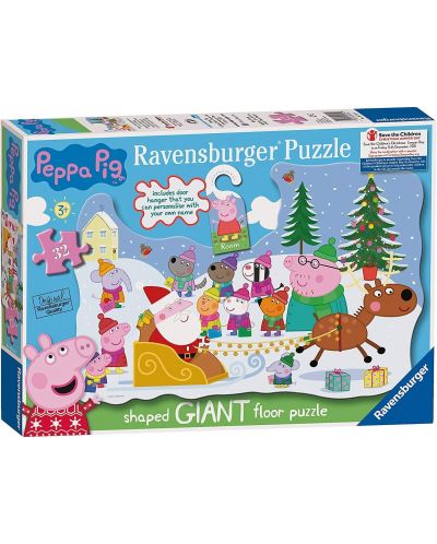 Παζλ δαπέδου Ravensburger  32 κομμάτια - Τα Χριστούγεννα του Πέπα Γουρουνιού - 1