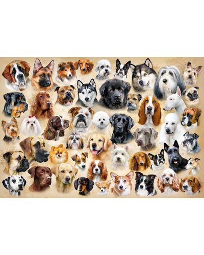 Παζλ Castorland από 1500 κομμάτια - Κολάζ με σκύλους - 2