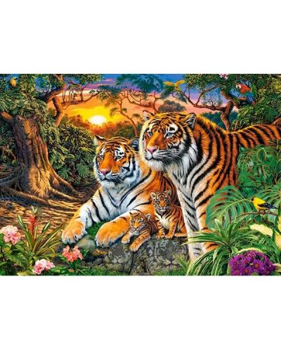 Παζλ Castorland 180 κομμάτια -Οικογένεια τίγρεις - 2