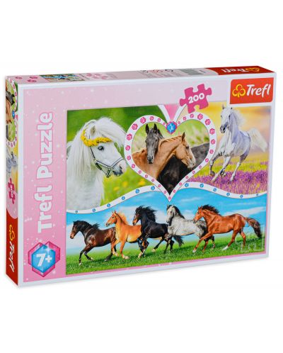 Παζλ Trefl 200 κομμάτια - Όμορφα άλογα - 1