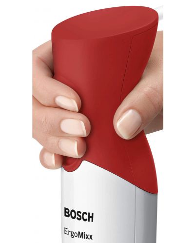 Ραβδομπλέντερ  Bosch - ErgoMixx MSM64010, 450W, 2 ταχύτητες, λευκό/κόκκινο - 4