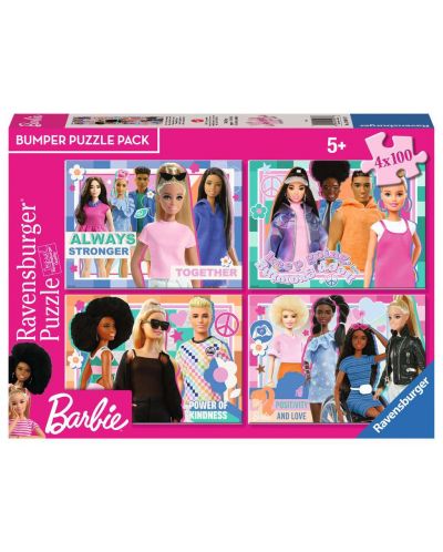 Παζλ  Ravensburger 4х100 κομμάτια  - Barbie - 1