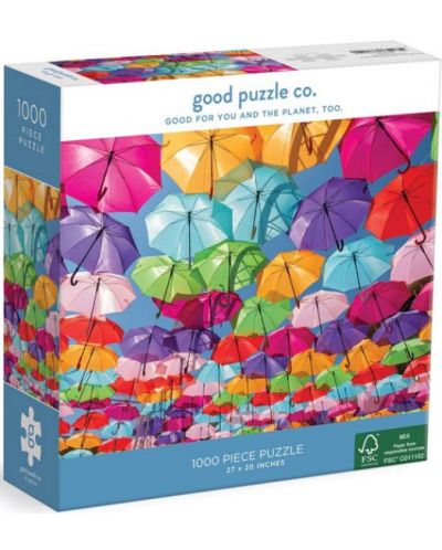 Παζλ Good Puzzle 1000 κομμάτια - Πολύχρωμες ομπρέλες - 1