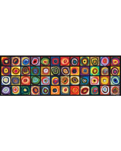 Πανοραμικό  Παζλ Eurographics 1000 κομμάτια - Χρωματιστά τετράγωνα με κύκλους, Wassily Kandinsky - 2