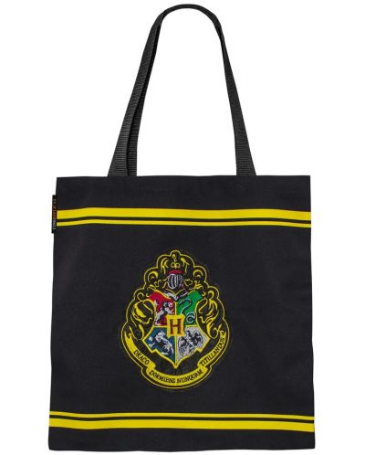 Τσάντα για ψώνια Cine Replicas Movies: Harry Potter - Hogwarts (Black & Yellow) - 1