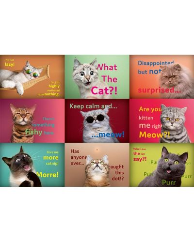 Παζλ Trefl  1500 κομμάτια- Αστεία πρόσωπα γάτας - 2