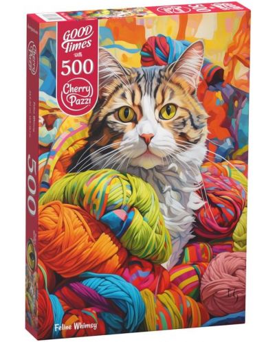 Παζλ Cherry Pazzi 500 κομμάτια – Καπρίτσιο της γάτας - 1