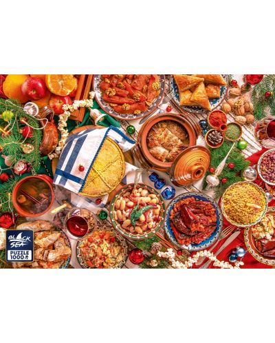 Παζλ  Black Sea Premium από 1000 μέρη - Γεύμα παραμονής Χριστουγέννων+ αφίσα συνταγής - 2
