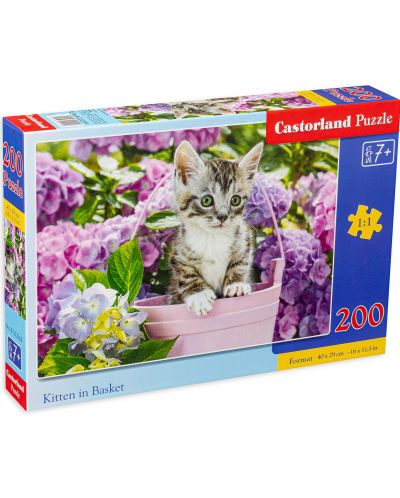 Παζλ Castorland 200 κομμάτια -Χαριτωμένο γατάκι - 1