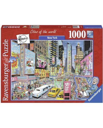Παζλ Ravensburger 1000 κομμάτια - Πόλεις του Κόσμου: Νέα Υόρκη - 1