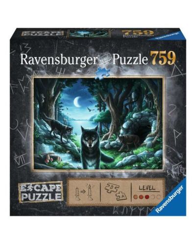 Παζλ-γρίφος Ravensburger από 759 κομμάτια - Λύκος στη νύχτα - 1