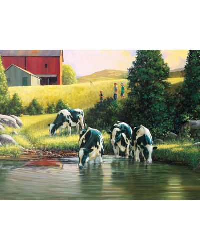 Παζλ Cobble Hill 500 κομμάτια - Αγελάδες Χολστάιν, Douglas Laird - 2