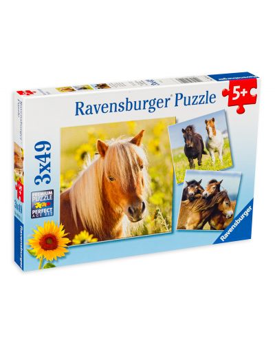 Παζλ  Ravensburger 3 x 49 κομμάτια -Όμορφα άλογα - 1