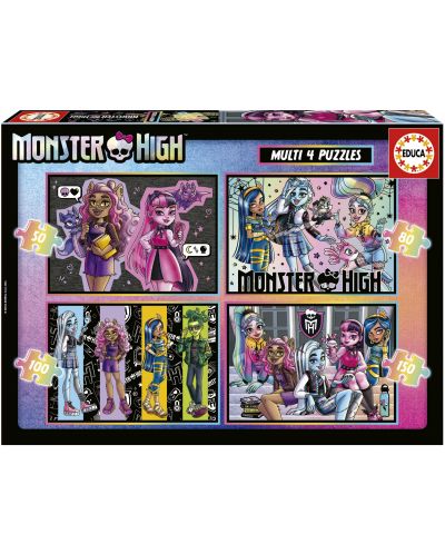 Παζλ Educa 4 σε 1 - Monster High - 1