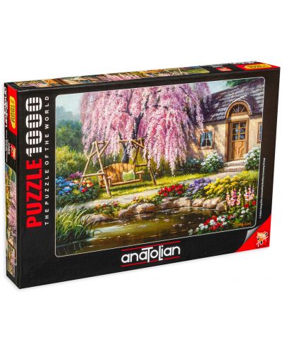 Παζλ Anatolian 1000 κομμάτια - Σπίτι με τον κήπο με κεράσια, Sung Kim - 1