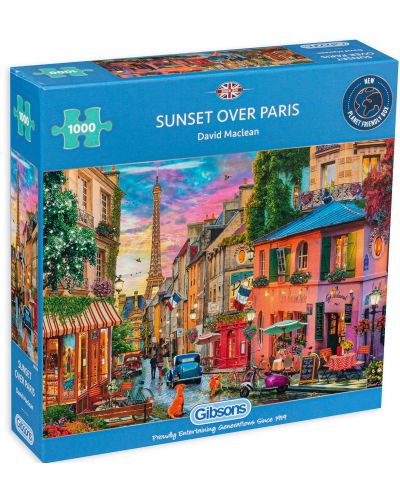 Παζλ Gibsons Παζλ 1000 κομμάτια - Ηλιοβασίλεμα πάνω από το Παρίσι - 1