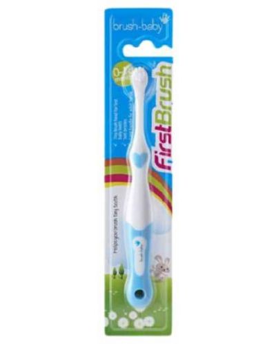 Πρώτη οδοντόβουρτσα Brush Baby - First brush, 0-18 μ., μπλε - 1