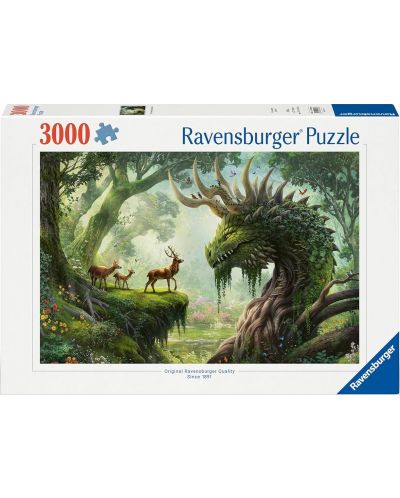 Παζλ Ravensburger 3000 κομμάτια - Ο δράκος του δάσους ξυπνά - 1