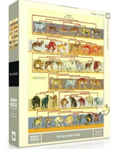 Παζλ New York Puzzle από 500 κομμάτια - Οικογενειακό δέντρο ζώων - 1