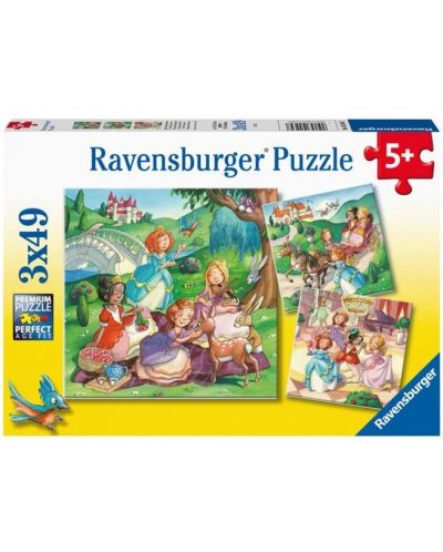 Παζλ Ravensburger 3 x 49  κομμάτια -Μικρές πριγκίπισσες - 1