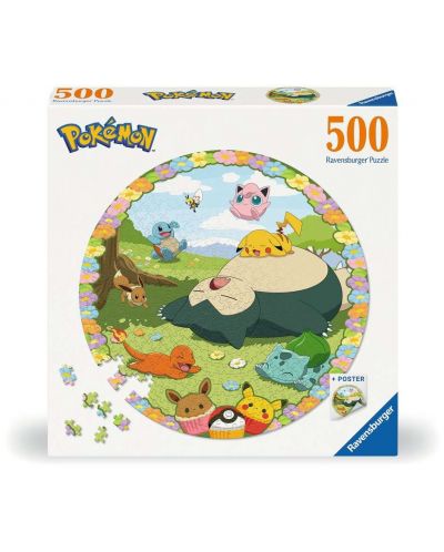 Παζλ Ravensburger 500 κομμάτια - Pokemon ανάμεσα στα λουλούδια - 1