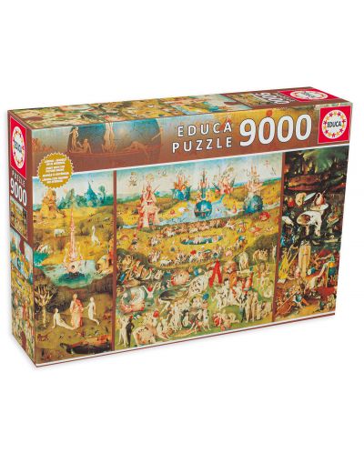Παζλ Educa 9000 κομμάτια - Ο κήπος των επίγειων απολαύσεων, Hieronymus Bosch - 1