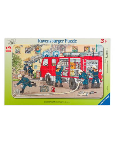 Παζλ Ravensburger 15 κομμάτια - Πυροσβεστικό όχημα  - 1