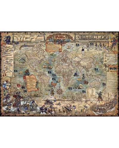 Παζλ Heye 2000 κομμάτια - Πειρατικός χάρτης του κόσμου  - 2