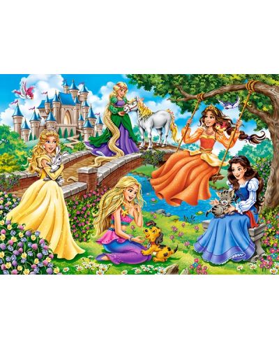 Παζλ Castorland από 180 κομμάτια - Πριγκίπισσες στον κήπο - 2