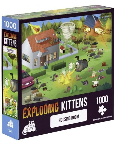 Παζλ Exploding Kittens 1000 μέρη - Στην αυλή - 1