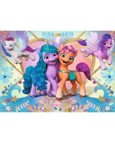 Παζλ με γκλίτερ Trefl 100 κομμάτια - Shiny Ponies / Hasbro, My Little Ponies - 2