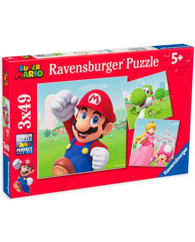 Παζλ Ravensburger  3 x 49  κομμάτια -σούπερ Μάριο - 1