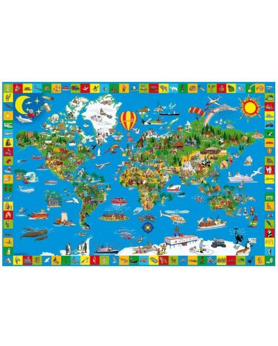 Παζλ Schmidt 200 κομμάτια – Παγκόσμιος χάρτης  - 2