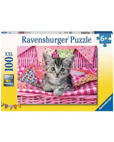Παζλ Ravensburger 100 XXL κομμάτια -Χαριτωμένο γατάκι - 1