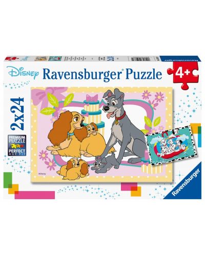 Παζλ Ravensburger από 2 x 24 κομμάτια - Κουτάβια της Disney - 1