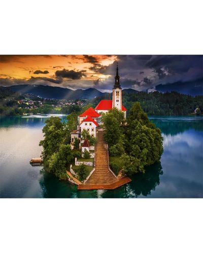 Παζλ  Trefl 1000 κομμάτια - Λίμνη Μπλεντ, Σλοβενία - 2