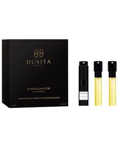 Parfums Dusita Eau de Parfum Le Pavillon d'Or Travel Size Spray + 2 πληρωτικά, 3 x 7.5 ml - 1