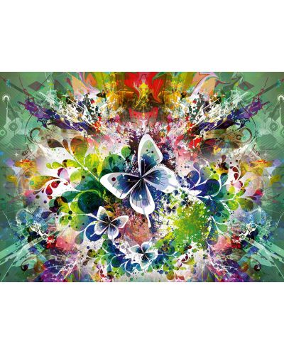 Παζλ Grafika 1500 τεμαχίων - Ανοιξιάτικα λουλούδια και πεταλούδες - 2
