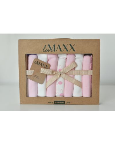 Βαμβακερές πετσέτες  LoveMAXX - 7 τεμάχια, 20 х 20 cm, ροζ - 2