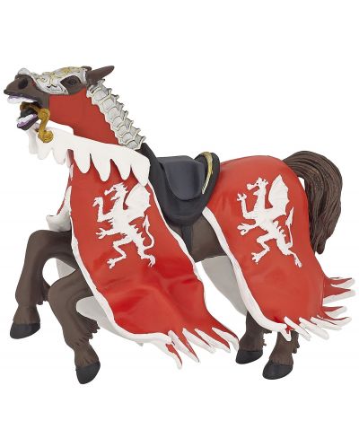 Φιγούρα Papo The Medieval Era – Το άλογο του Ιππότη του Κόκκινου Δράκου - 1