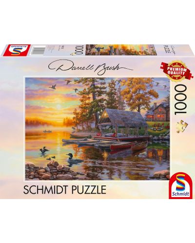 Παζλ Schmidt 1000 κομμάτια - BUSH-Boathouse w.canoes - 1