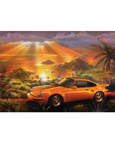 Παζλ Art Puzzle 1500 κομμάτια - Κίτρινη Porsche - 2