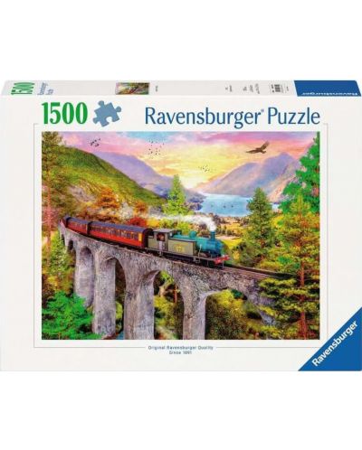 Παζλ Ravensburger  1500 κομμάτια - Ταξίδι με τρένο το φθινόπωρο - 1