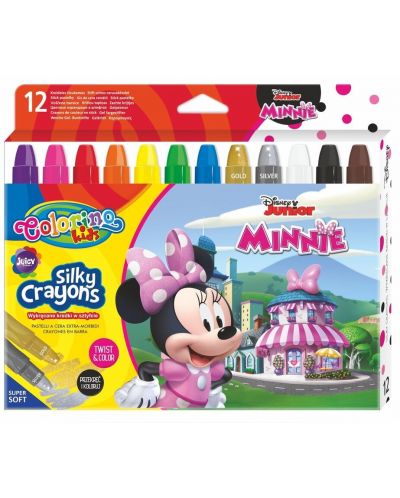 Κηρομπογιές  Colorino Disney - Junior Minnie Silky, 12 χρώματα - 1