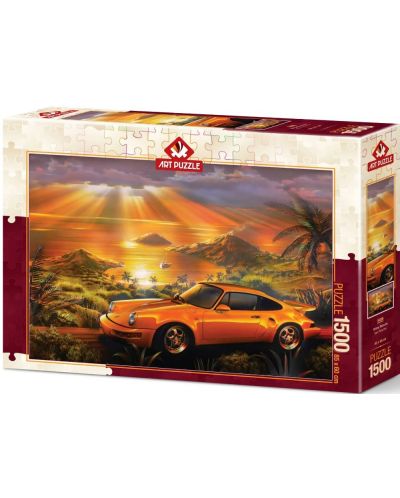 Παζλ Art Puzzle 1500 κομμάτια - Κίτρινη Porsche - 1