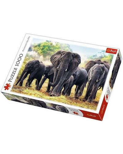 Παζλ Trefl 1000 κομμάτια - Αφρικανικοί ελέφαντές  - 2