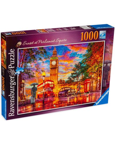 Παζλ Ravensburger από 1000 μέρη -Ηλιοβασίλεμα πάνω από το Λονδίνο - 1