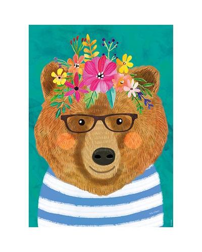 Παζλ Heye από 1000 κομμάτια - Αρκουδάκι με λουλούδια - 2