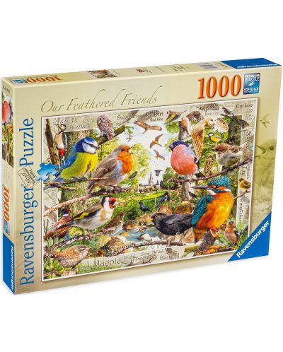 Παζλ Ravensburger  από 1000 μέρη - Παράδεισος για τα πουλιά - 1