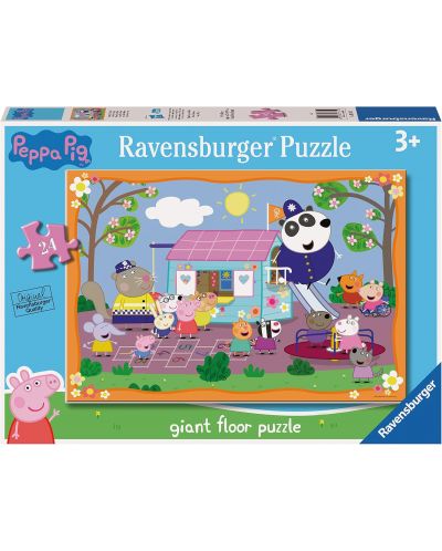 Παζλ δαπέδου Ravensburger  24 κομμάτια - Η Πέπα και οι φίλες της παίζουν κλαμπ - 1